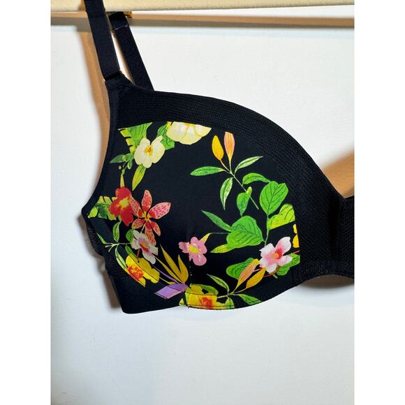 Lively Women's Size 34B Black Floral Print Lightly Lined Bra NWOT - Picture 2 of 9
